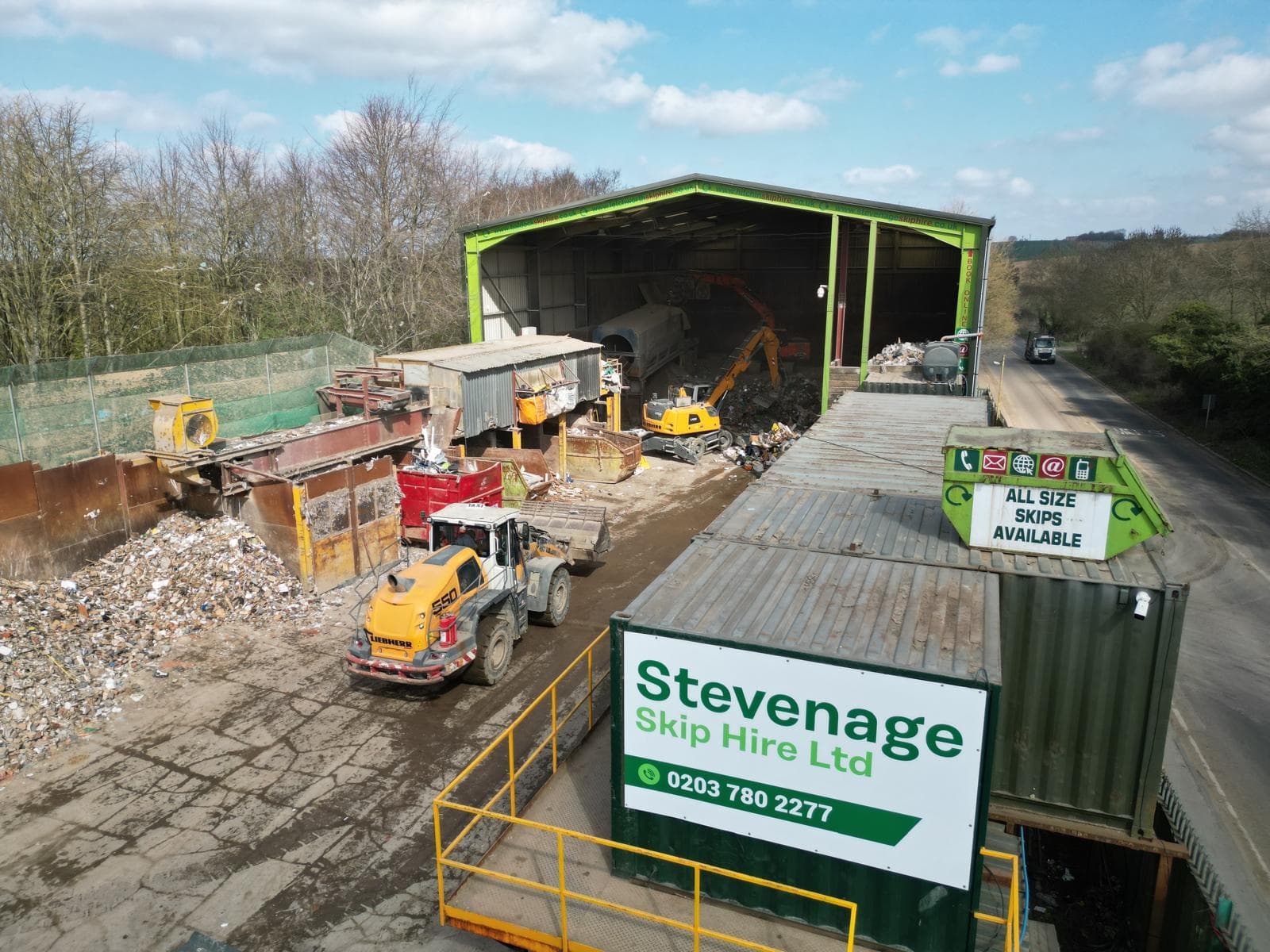 Stevenage Skip Hire yard